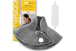 Cosi Home Almohadilla Térmica Cervicales, Hombros y Cuello 3 Temperaturas, Mando de Control, Temporizador y Autoapagado - Manta electrica cervical