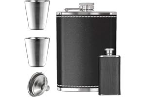 LOPKJ Fiaschetta Per Liquori 2 Pezzi Acciaio In Inox Tascabile Mini Fiaschette Da Uomo Inossidabile Boccetta Piccola Piccola Per Escursionismo Caccia Campeggio Arrampicata Barbecue Fiaschetta Per Liquor