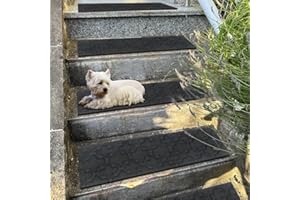 Aucuda 2er Set Stufenmatten Außen aus Gummi, 76 x 21 cm Wetterfeste & Rutschhemmende Treppenstufen Matten, Anti-Rutsch Wärmedämmung Gummimatten für Outdoor, Antirutschmatten Graue Knoten Treppe.