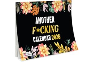 WORLD OF WALLCHARTS Funny 2026 Rude & Sweary Wall Calendar UK – Hilarious Secret Santa Gift for Women & Men – Cheeky Adult Humour Planner for Home or Office – Christmas Novelty Gift Idea British-Made Funny Calendar 2026