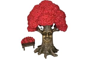 GLITZGLAM Albero in miniatura da giardino delle fate : Mrs. Rose L'albero di azar rosa rosa (alto 9 pollici) per le fate e gli gnomi del giardino - Dalla collezione azarian. Un accessorio da giardino fatato