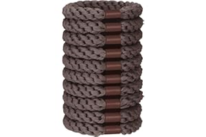 JessLab Gomas para el Cabello, 10 Piezas Suaves Sin Daño Elásticas para Cola de Caballo Accesorio de Diadema para Mujeres y Niñas, Café Oscuro