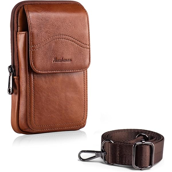 Sac Bandoulière Poitrine STILORD Loki En Cuir Vintage - Pour Téléphone Jusqu'à 7 Pouces, Réglable