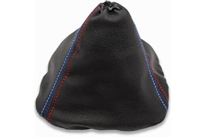 Cargaiter - Custodia leva del cambio compatibile per BMW Serie 3 E90-E91-E92-E93 (2005-2013) Cuciture M3 MPower Tricolor