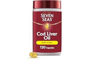 PROCTER & GAMBLE Seven Seas Cod Liver Oil One-A-Day Omega-3 Fish Oil and Vitamin D, 120 Capsules, 4 Months Supply