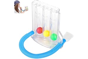 XTDMJ Entrenador de respiración pulmonar, entrenador pulmonar, con 3 bolas de colores, para terapia del habla y función pulmonar, con sistema de 3 cámaras