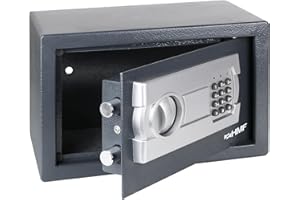 HMF 4612112 Safe Tresor mit Zahlenschloss, Möbeltresor | 31 x 20 x 20 cm