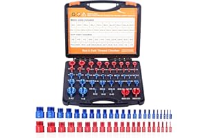 SXNMMWEU Gewindelehre 44-Teiliges Thread Checker Satz - Gewindeprüfer for Schrauben und Muttern Aluminiumlegierung Gewindelehre Mit Metrischen and Imperialen Geeignet Zum Erfassen und Messen Von Gewindemaßen