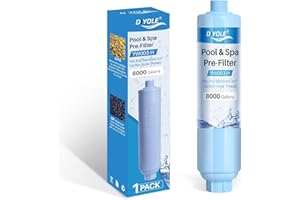 DIYOLE Garden Hose Filter for Filling Pool,Garden Hose Filter for Filling Hot Tub/Spa, Greatly Reduces Sediment, Chlorine, Heavy Metals and Odors, Standard 3/4" Garden Hose Thread, Up to 8,000 Gallons