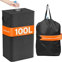 Produktbild von SONGMICS Mülleimer 2 X 40 L Mülleimer Für Die Küche, Mit 15 Müllbeuteln, 2 Fächern, Kunststoff-Inneneimer Und Klappdeckel, Luftdicht, Schwarz ULTB730B80