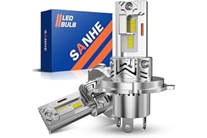 SANHE Lampadine H4 LED per Automobili Moto Come Abbaglianti e Anabbaglianti, 100W 22000LM 6500K Bianco Freddo H4/9003/HB2 LED Lampade, con Ventola, Plug and Play (set di 2)