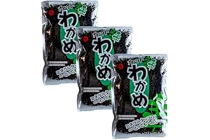 YIJIA | Sushi King Pack 3 x 100 gr Algas Wakame Deshidratadas para sopa de miso, el ramen o el sukiyaki - Sin gluten & Halal