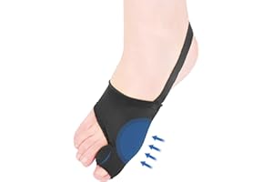 DYKOOK Bunion Corrector Big Toe Straightener Toe Separator Bunion Protector Sock with Heel Strap 1Pair Bunions Toe Splint Pain Relief Non-slip Hallux Valgus Corrector Protecting Foot Day Night-Black-S