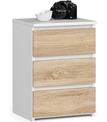 Akord Commode 10 Laden Eik Sonoma / Wit 138x40x121