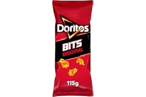 Doritos Bits BBQ, Snack de Maíz crujiente con sabor barbacoa, Producto de Aperitivo Matutano, bolsa individual de aperitivo, 115 gr