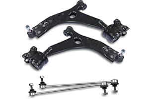 ATEC Germany 2x braccio di controllo assale anteriore inferiore destro e sinistro, 2x barra di accoppiamento anteriore Compatibile con FORD C-MAX (DM2), FOCUS Mk2, VOLVO C30, C70, S40, V50