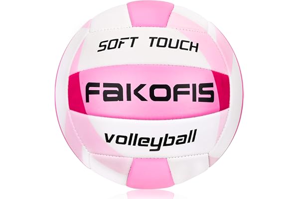 FAKOFIS Ballon de beach-volley - Taille officielle 5 - Pour enfants et adultes - Pour jeux en extérieur et en intérieur
