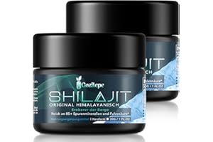 ‎GOZITEPE Shilajit Harz – 100% Reines Original-Himalaya-Shilajit, Gold-Grade Qualität, Hoher Fulvinsäure-Gehalt, Mit Mineralstoffen und Spurenelementen, Ohne Zusatzstoffe (2er Pack)