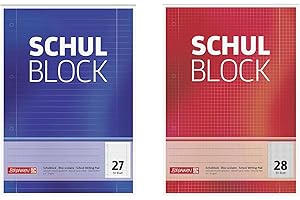 fuellermaus Schulblöcke Sparpack 10x liniert 10 x kariert - mit Rand 50 Blatt