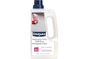 STARWAX - Nettoyant Méthode "Pro" pour Tapis et Moquettes - Ravive les Couleurs - Combat les Risques Dus aux Acariens - Laisse une Agréable Odeur de Frais - Fabriqué en France - 1L - 30 m²
