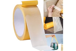 APICORT Teppichklebeband Extra Stark Doppelseitiges Klebeband - 3cm x 20m, Transparent, Spurlos - Ideal für Teppich, Foto, Wand, Küche, Zuhause, Schule - Einfach zu Schneiden und zu Entfernen