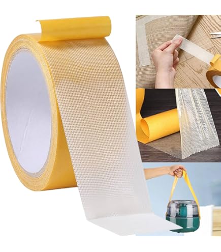 KAIHENG Weefseltape, multifunctioneel dubbelplakband, hoogwaardig transparant plakband, dubbelzijdige montageband, 2-zijdig plakband voor kleding, tapijten, posters (2,5cm-9m