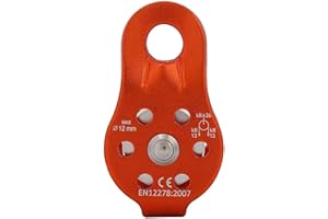 Baverta Seilrolle Umlenkrolle,26KN Kletterrolle Riemenscheibe Rad Seilrolle Aus Aluminiumlegierung für 12mm-Seilklettern