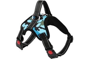 Wodondog Arnés para Perros Reflectantes Cómodo Transpirable Chaleco Acolchado Ajustable Arnés para Perros Grandes Medianos Pequeños