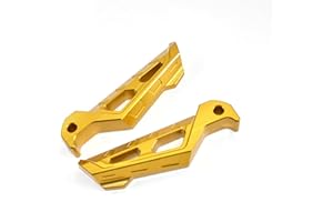 E-SPEEDMTC ESPEEDMTC para Yamaha Xmax 125 250 300 400 2015-2023 Reposapiés Traseros, Pedal ampliador para Pasajero, reposapiés de Aluminio CNC (Oro)