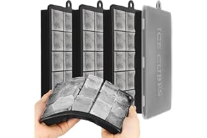 Taonganui Eiswürfelform Mit Deckel, 4 Stück Silikon Eiswürfelbehälter Eiswürfelformen & Eiswürfelschalen, Eiswürfelform Silikon mit Deckel,Eiswürfelschale Groß, Silikonform Eiswürfel, Ice Cube Tray