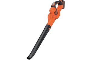 BLACK+DECKER Souffleur Axial Sans Fil 18 V - Souffleur de Feuilles Mortes avec 2 Vitesses et Flux d'Air Optimal - Vitesse de Soufflerie 209 km/h Livré avec Batterie 2 Ah et Chargeur GWC1820PC-QW