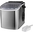 Daewoo 12KG Ice Maker Portable With Handle, 9 Bullet Cubes In 6 Minutes With 2 Size Options, 12KG In 24Hrs, Self-Cleaning, Scoop And Ice Basket Included, For Bar, Home, Office