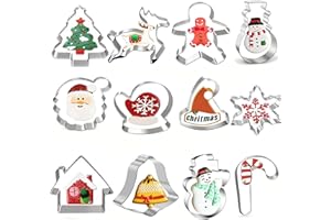 Ausstechformen Weihnachten, 12 Stück Ausstecher Set, Plätzchen Ausstecher, Ideales Ostergeschenk & Osterplätzchen für Backen (1)