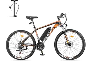 Fafrees Bici Elettrica, 26" Bicicletta Elettrica Uomo, 21 Velocità Mountain Bike Elettrica, 250W Motore 36V 13Ah Ebike da Città Donna, Pedalata Assistita 100KM MTB, Hailong Nero Upgrade