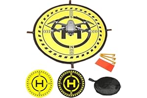 QSLKI Drone Landing Pad,Universal portátil rápido plegable Mat para Mini3PRO DJI FPV Royal 3/2Air2/2S, fotografía aérea al aire libre de doble cara Landing Pad, bolsa de almacenamiento gratuito（75cm）