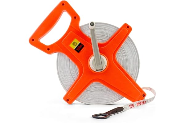 QWORK Ruban d'Arpenteur en fibre de Verre 100M /330 FT
