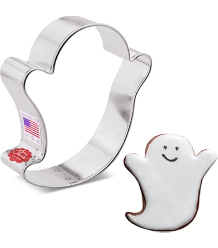 10 stuks Halloween-koekjes, uitsteekvormpjes van roestvrij staal, Halloween koekjesvorm, voor sandwiches, fruit, brood, kaas (zilver
