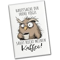 Magnete Da Frigo Con Gatto E Dito Medio Apribottiglie - Frasi In Tedesco 'Riconosci I Segni', 5,9 Cm - Regalo Ufficio Divertente - 3