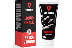 ‎VIA FORTIS VIA FORTIS Liquid Chalk – Flüssigkreide für maximalen Grip beim Sport – Schnell trocknend, extrem ergiebig und lang haltend – Für Calisthenics, Bouldern, Klettern, Pole UVM