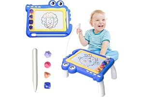 Galerie SV Maltafel Zaubertafel, Zaubertafel Kinder Magnettafel mit Tischbeine,Magnettafel Kinder Löschbar Schreibtafel Reise Lernspielzeug für Kinder ab 3 4 5 6 Jahre Geburtstag Geschenk