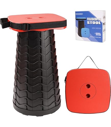 ALEVMOOM Opgewaardeerde XXL 50 cm opvouwbare kruk met kussen