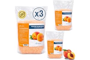 Paraffin för händer och fötter, 3 x 3 000 ml - Paraffin Rehabilitering av persika antioxiderande - mjuka professionella fuktgivande paraffinbad - paraffin händer och fötter artrit artrit 3000 ml
