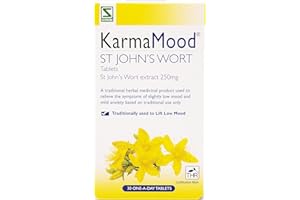 Schwabe KarmaMood - St John's Wort Extract 250mg - Traditionally Used for Low Mood and Mild Anxiety - Traditional Herbal Medicinal Product - 30 Tablets