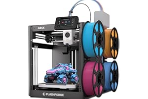 Stampante 3D Flashforge Adventurer 5X con stampa multicolore in TPU flessibile, velocità massima: 600 mm/s, accelerazione: 20.000 mm/s, ricarica automatica del filamento da 4 kg