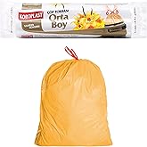 Koroplast Vanilya Kokulu Orta Boy B&uuml;zg&uuml;l&uuml; &Ccedil;&ouml;p Poşeti 15'li 55x60 cm, Kolay Bağlanır Kokulu B&uuml;zg&uuml;l&uuml; Orta Boy &Ccedil;&ouml;p Torbası, Sızd