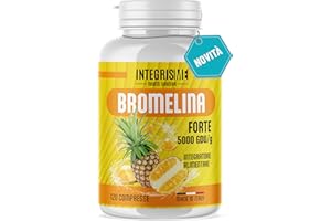 INTEGRISME Bromelina Forte Drenante Purissima 5000 Gdu Gastroprotetta, 120 compresse - Supporto per Gambe e Ritenzione Idrica