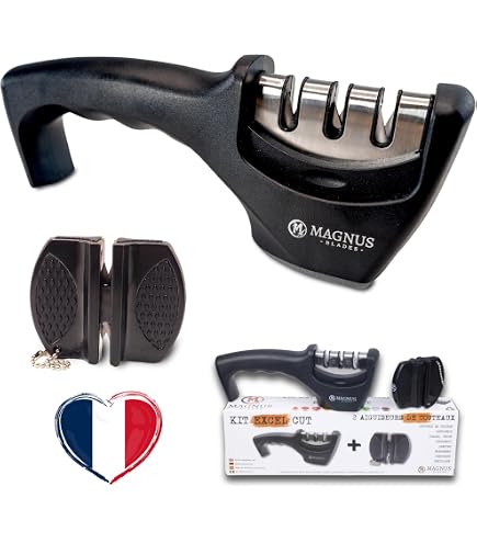 Surudoisharp Pro Aiguiseur Couteaux Électrique Portable Double Face - Affûtage Rapide 5 Secondes, Carbure Tungstène Avec Couvercle