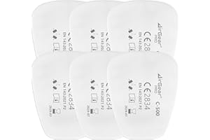 AirGearPro C-500 Filtros para Máscara Respiratoria Reutilizable G-500/M-500, Antipolvo para Pintar, Construcción, Bricolaje, Lijado