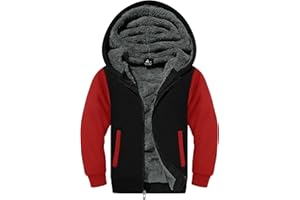 SwissWell Veste Polaire Garçon Sweat à Capuche Enfants avec Zippé Hoodie Chaud Ourdoor Veste d'hiver Manches Longues Sport Sweatshirt Automne Hooded