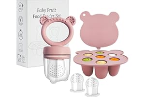 WESWEET Podajnik do żywności dla niemowląt i mini zamrażalnik Nibble Tray Combo, foremki do mleka pokarmowego dla niemowląt, do chłodzenia niemowląt, bez BPA, silikonowe, do bezpiecznego karmienia niemowląt,